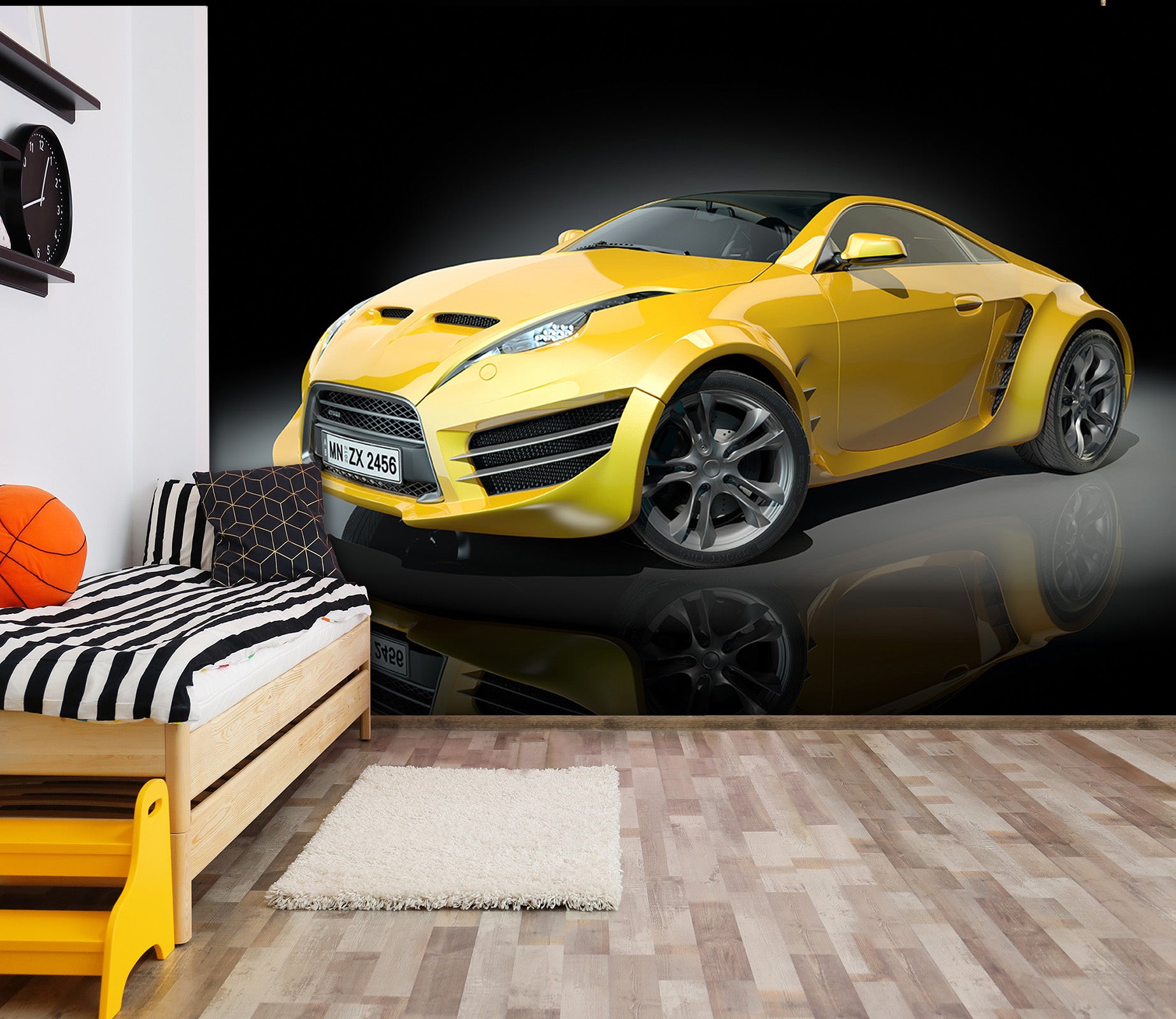 3D Cool Sports Car 303 Vehicle Wall Murals