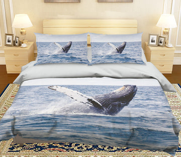 3D Humpback Whale 070 Bed Pillowcases Quilt