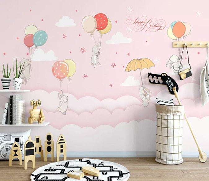 3D Pink Balloon 732 Wall Murals Wallpaper AJ Wallpaper 2 