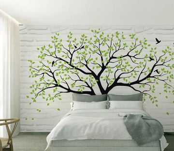 3D Black Bird WC182 Wall Murals