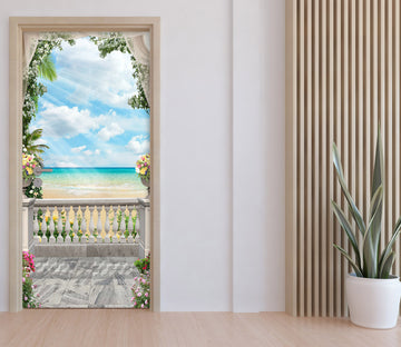 3D Seaside Armrest 22081 Door Mural