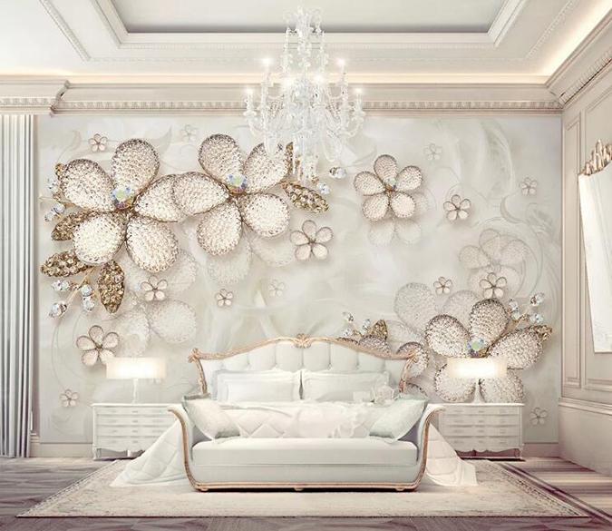 3D Marble Flower 987 Wall Murals Wallpaper AJ Wallpaper 2 