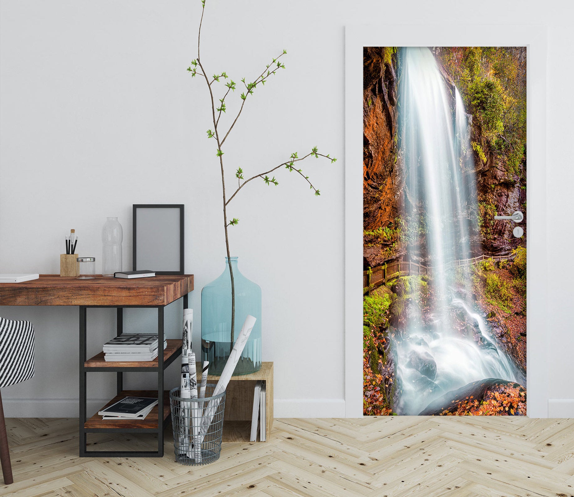 3D Waterfall 10836 Beth Sheridan Door Mural