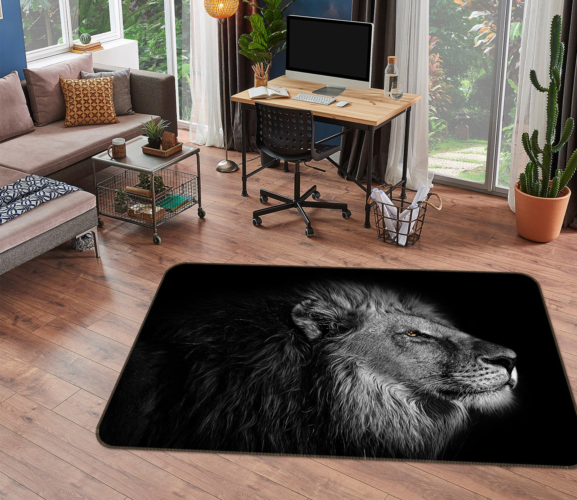 3D Lion 69030 Animal Non Slip Rug Mat