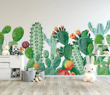 3D Cactus Flower WC1743 Wall Murals