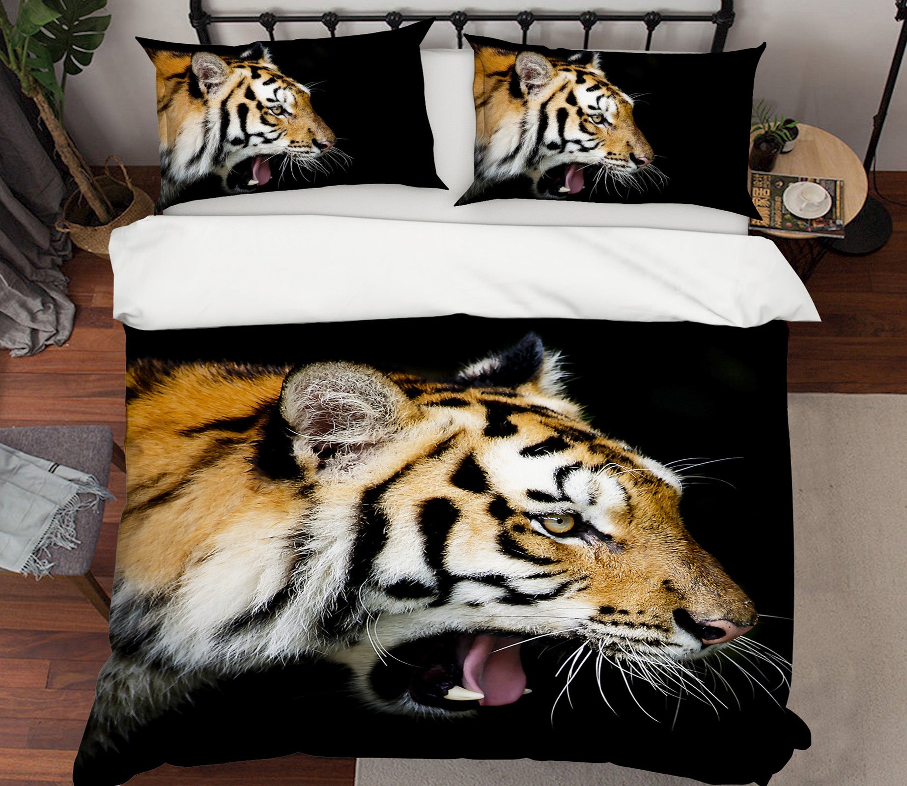 3D Tiger 21001 Bed Pillowcases Quilt