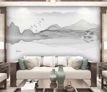 3D Mountain River 1700 Wall Murals Wallpaper AJ Wallpaper 2 