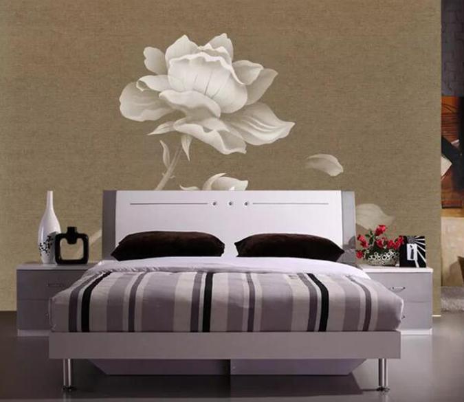 3D White Lotus 1003 Wall Murals Wallpaper AJ Wallpaper 2 