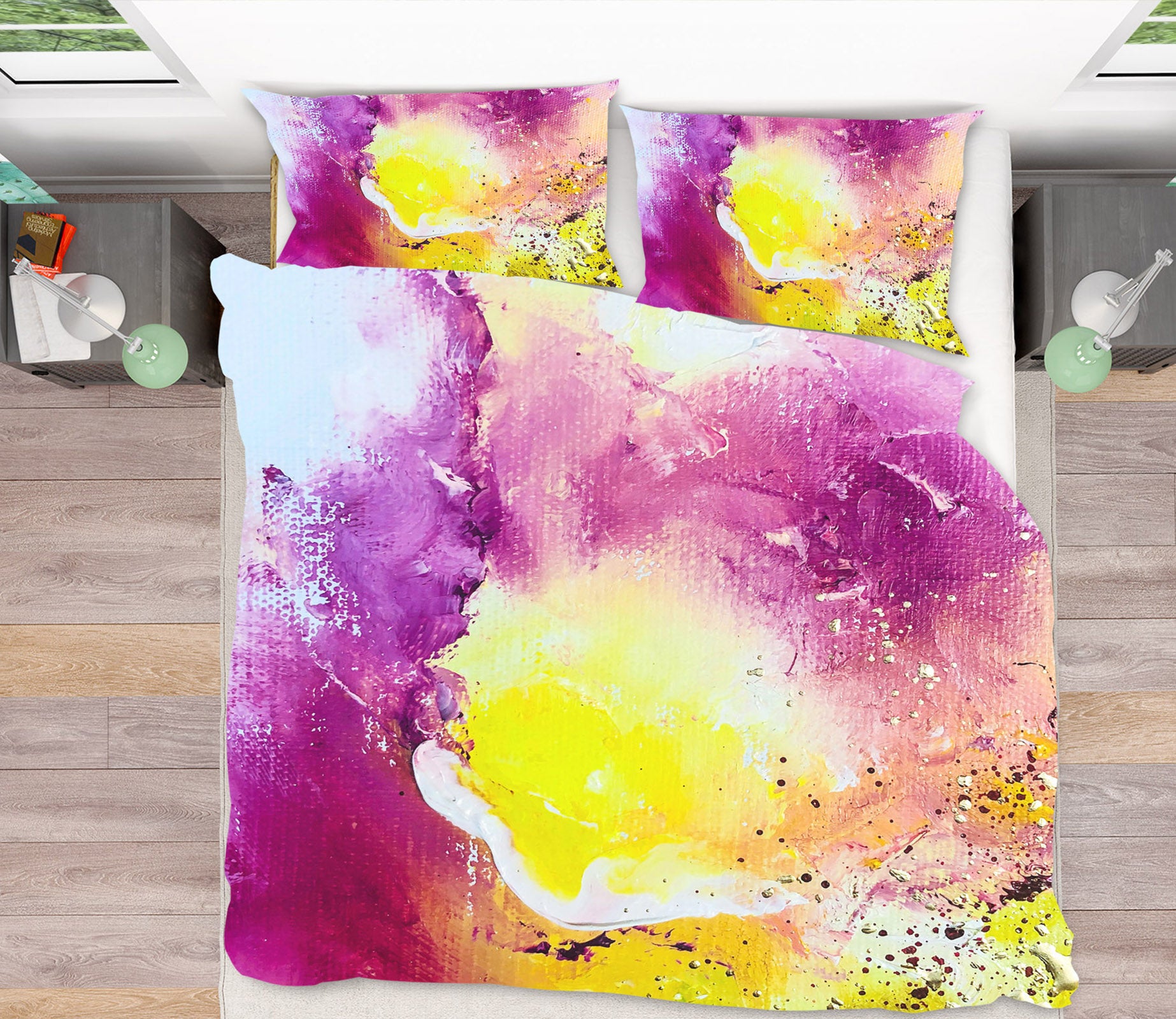 3D Purple Watercolor 629 Skromova Marina Bedding Bed Pillowcases Quilt