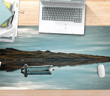 3D Lake Boat 7713 Assaf Frank Desk Mat