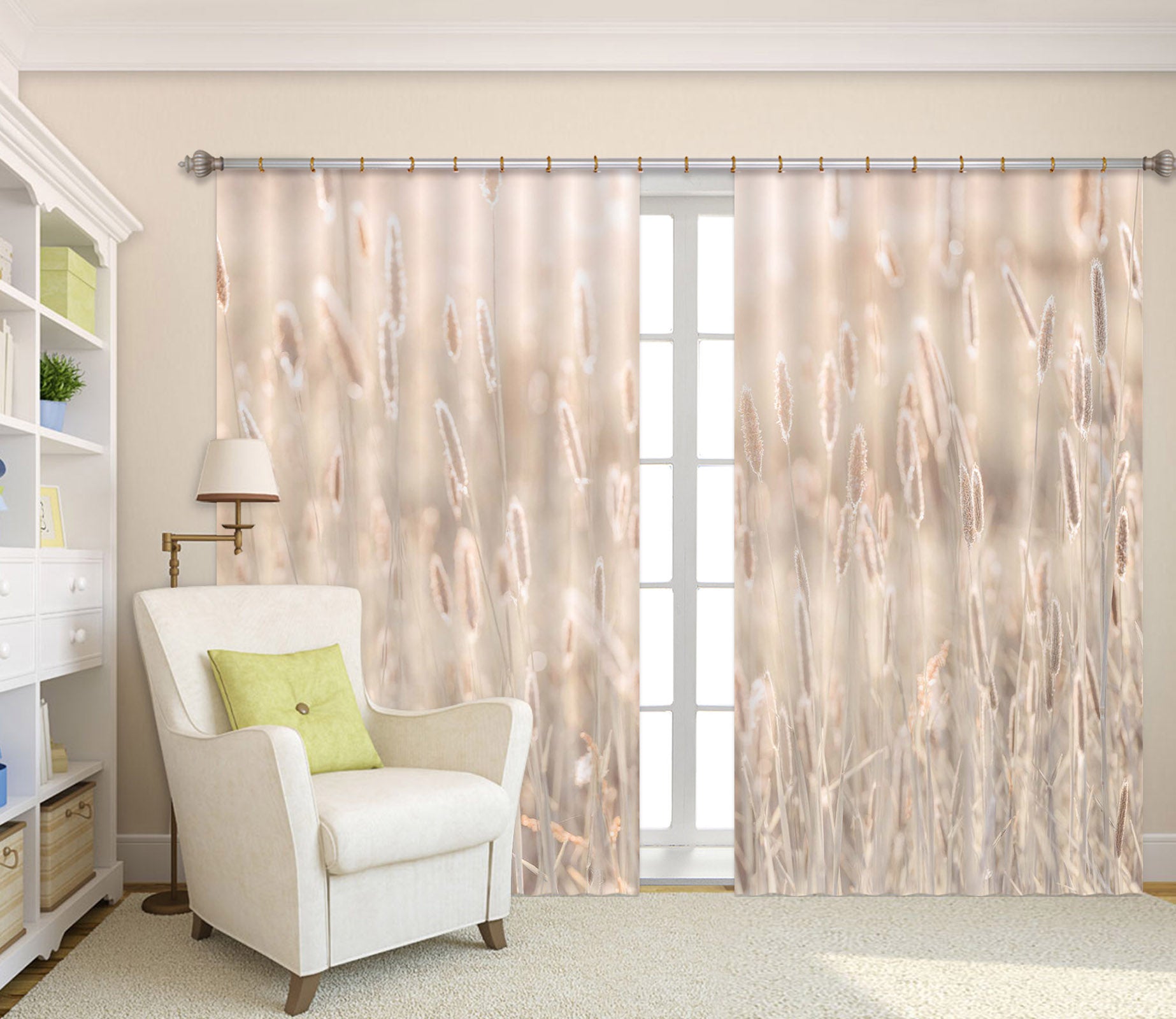 3D Sunlight Grass 6346 Assaf Frank Curtain Curtains Drapes