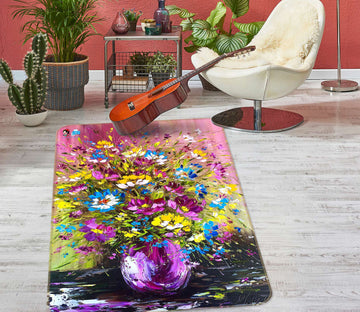 3D Petal Bouquet 1177 Skromova Marina Rug Non Slip Rug Mat