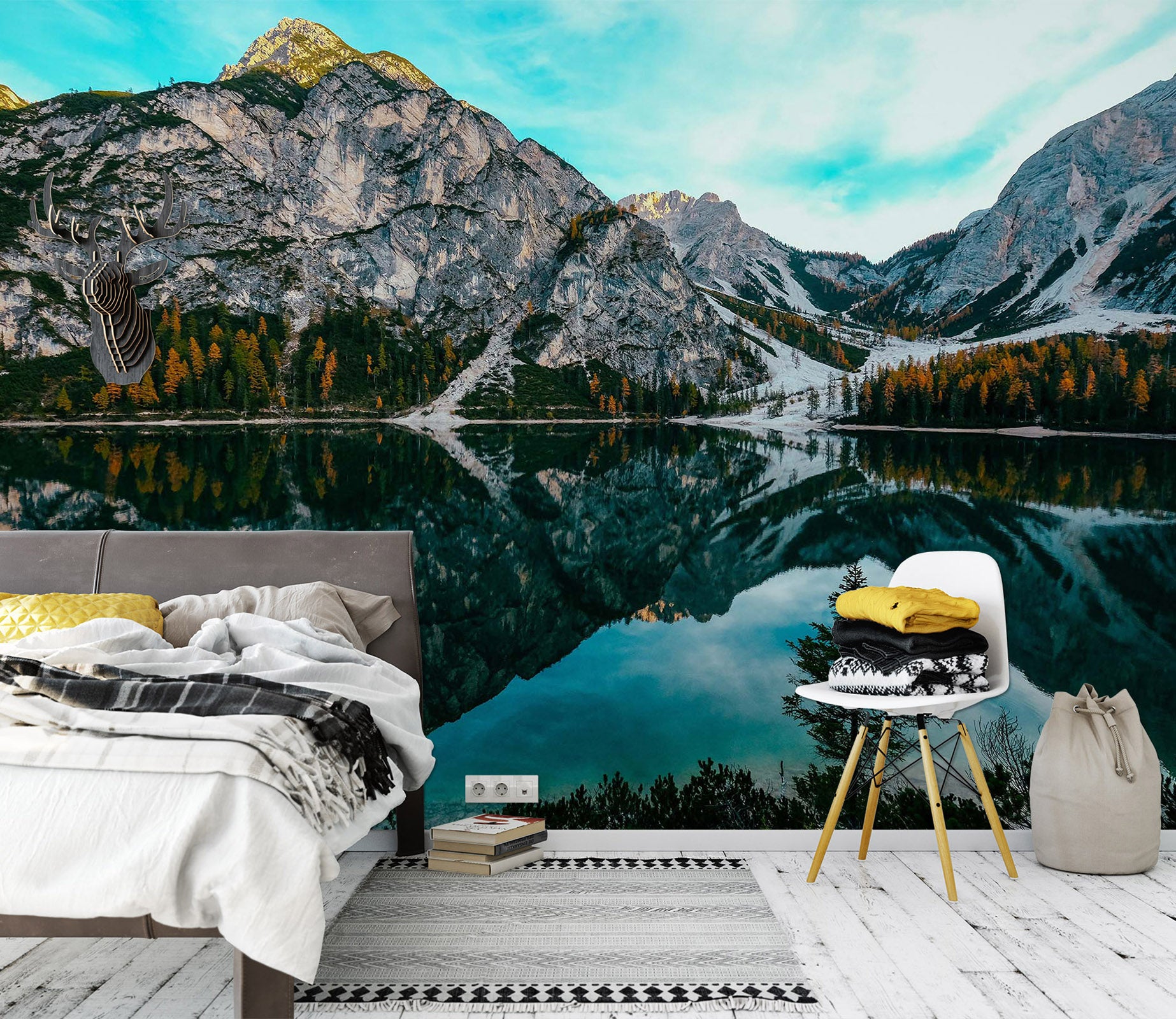 3D Valley Lake 2032 Wall Murals