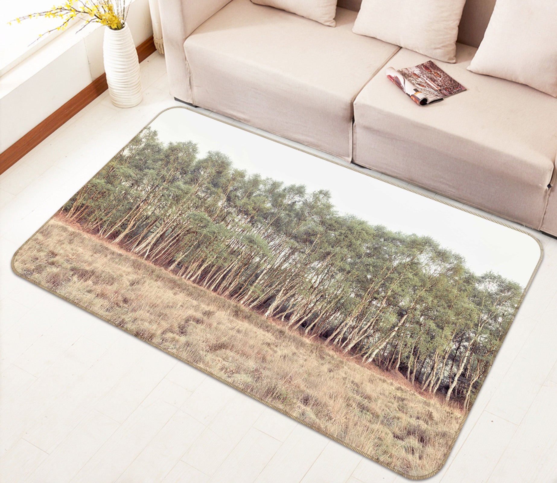 3D Forest Plant 145 Assaf Frank Rug Non Slip Rug Mat