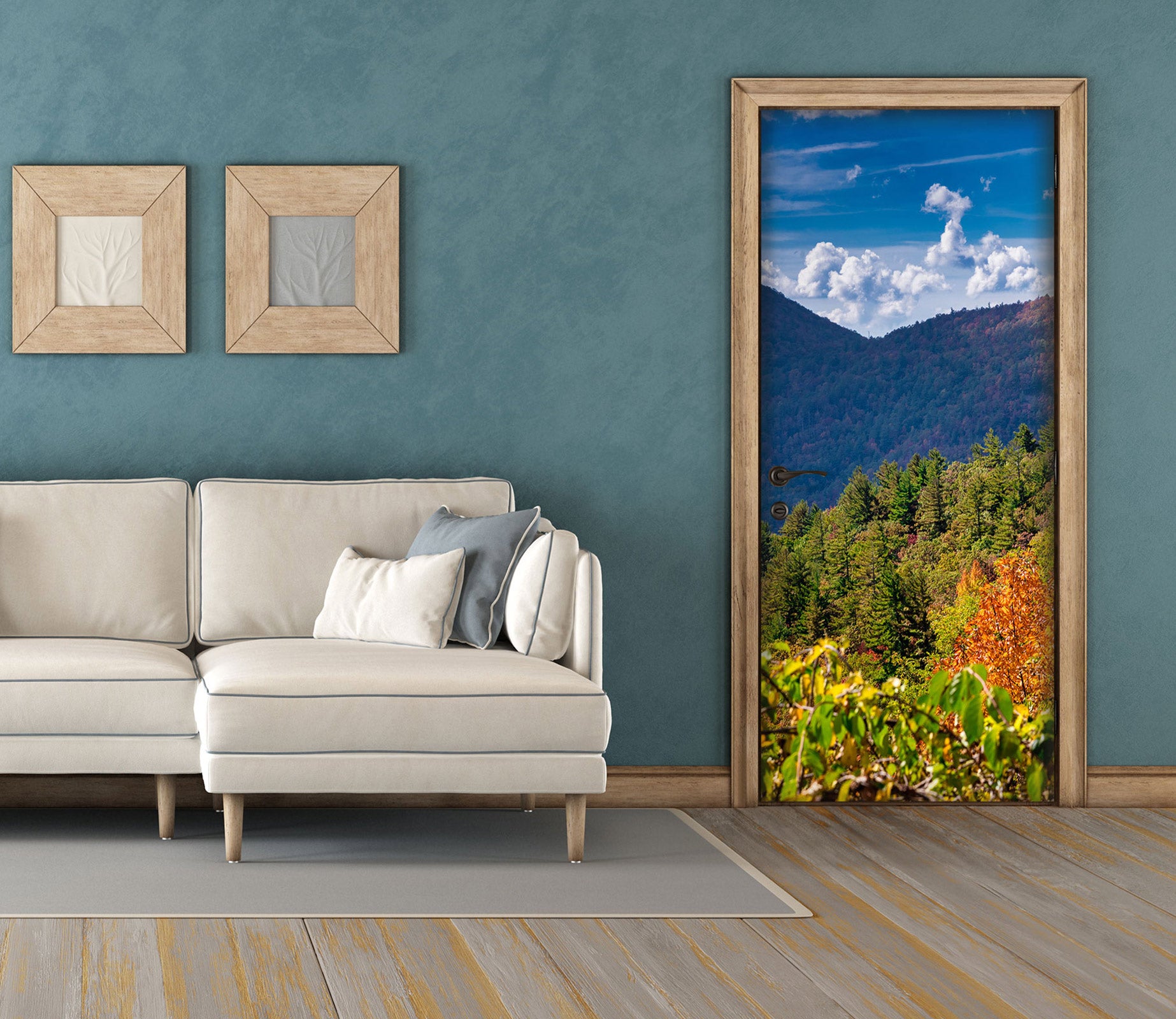 3D Mountains Trees 10838 Beth Sheridan Door Mural