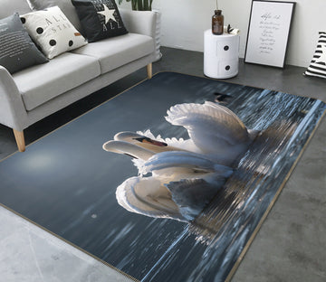 3D Swan Lake 82154 Animal Non Slip Rug Mat