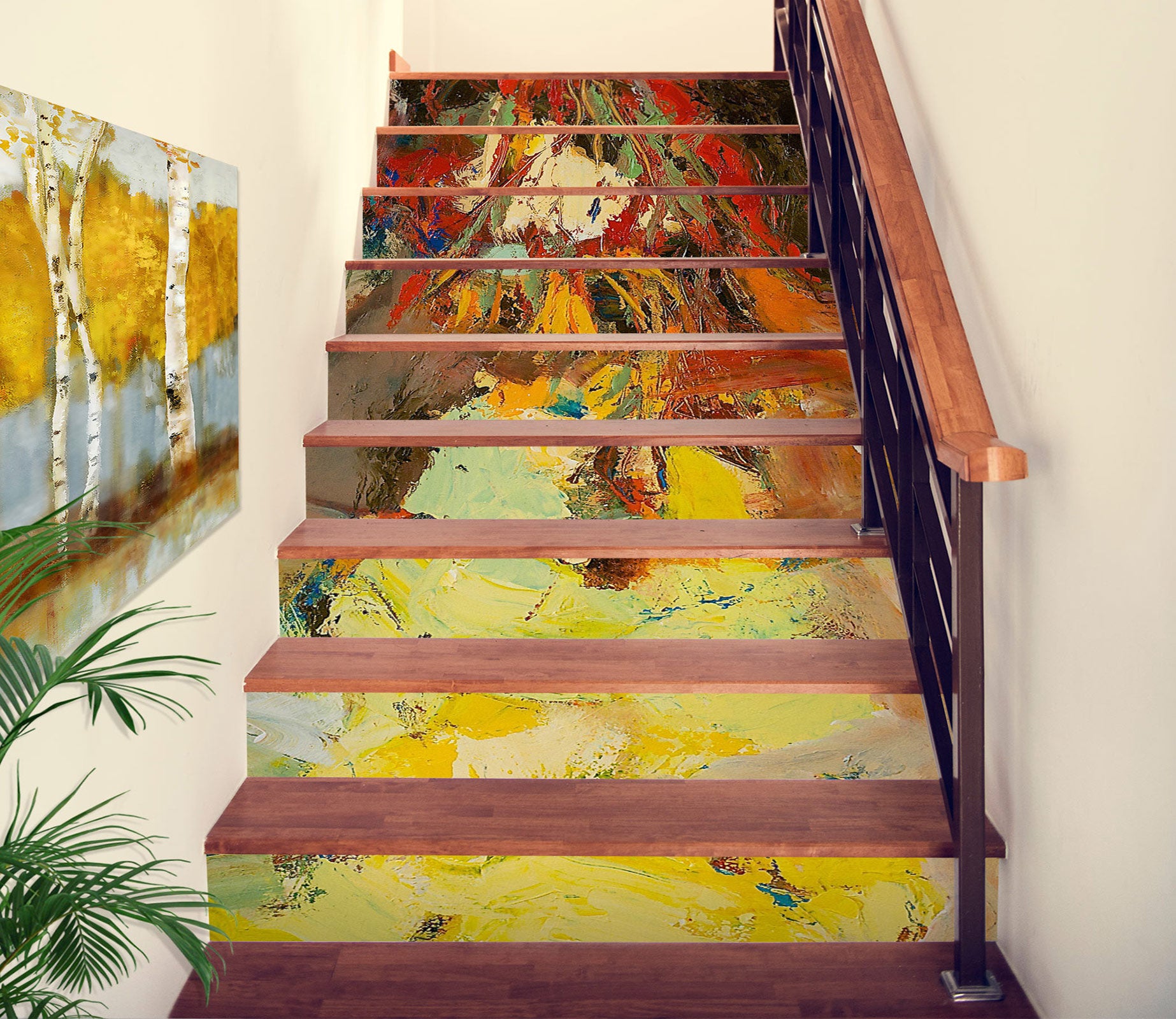 3D Oil Painting Pattern 89141 Allan P. Friedlander Stair Risers