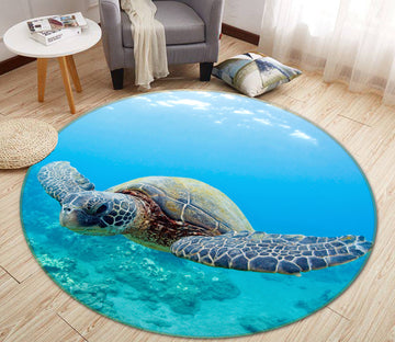 3D Sea Turtle 38024 Animal Round Non Slip Rug Mat