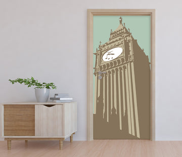 3D Big Ben 9217 Steve Read Door Mural