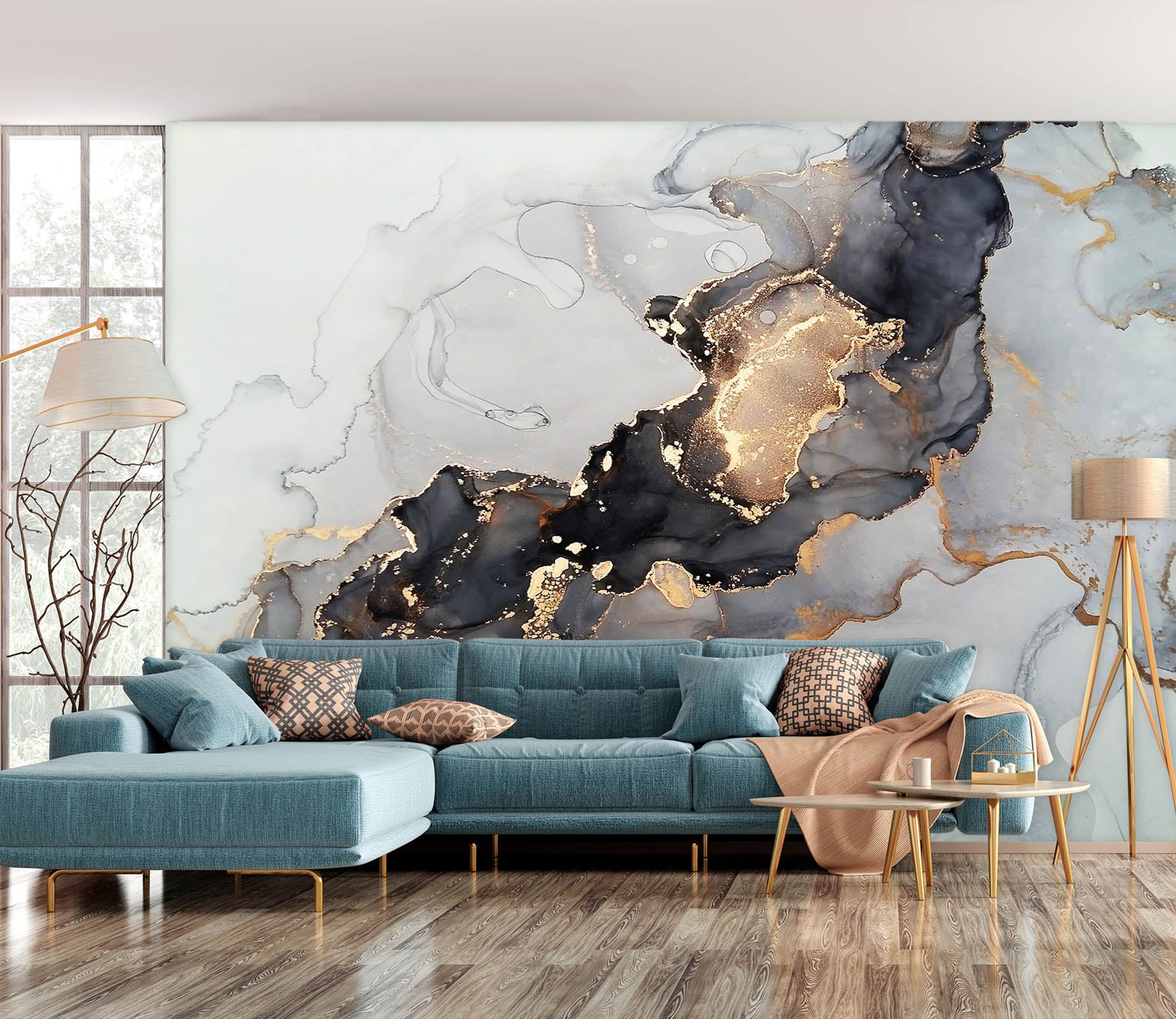 3D Black Painting 1144 Wall Murals