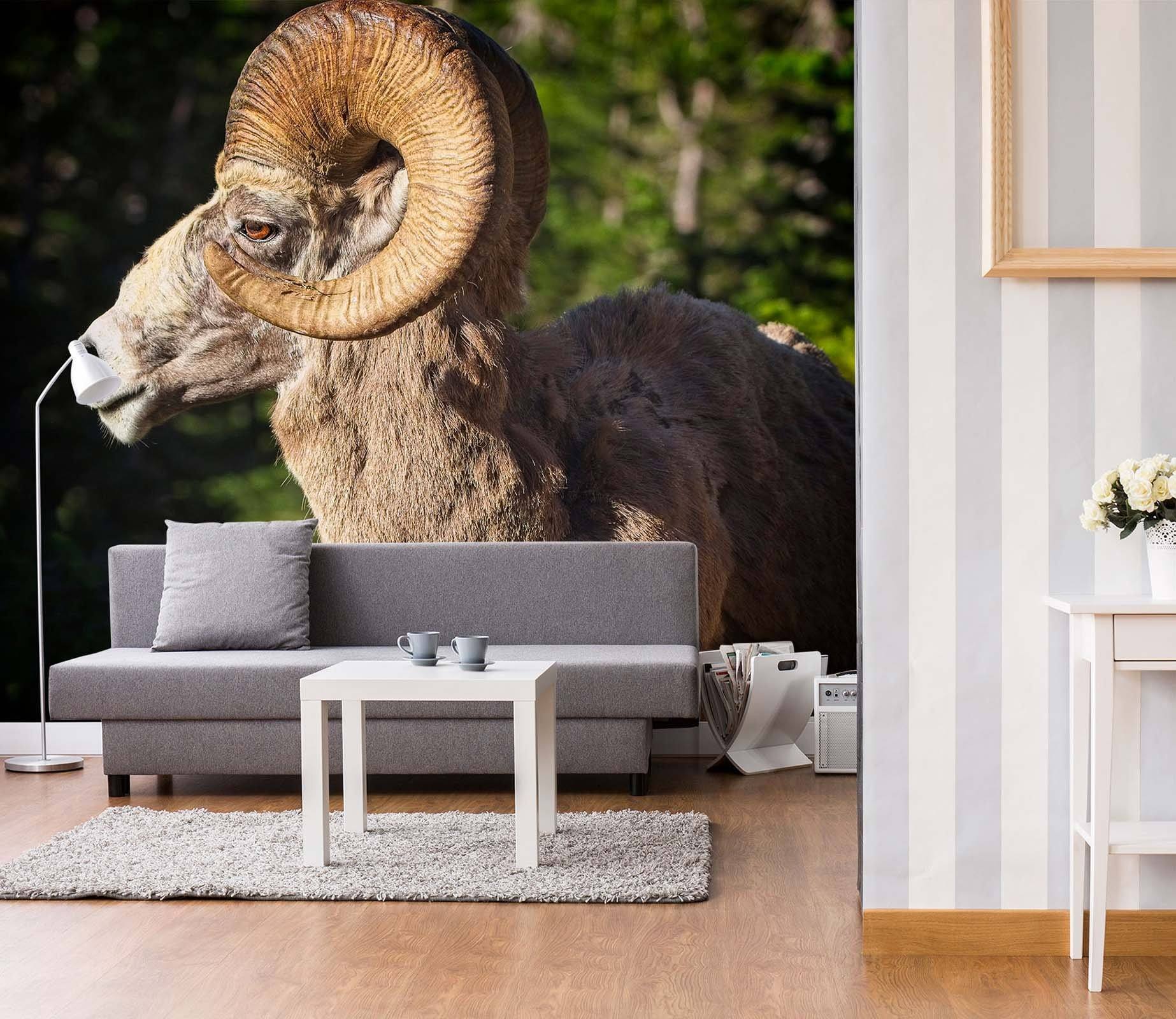 3D Bighorn Ram 104 Kathy Barefield Wall Mural Wall Murals Wallpaper AJ Wallpaper 2 