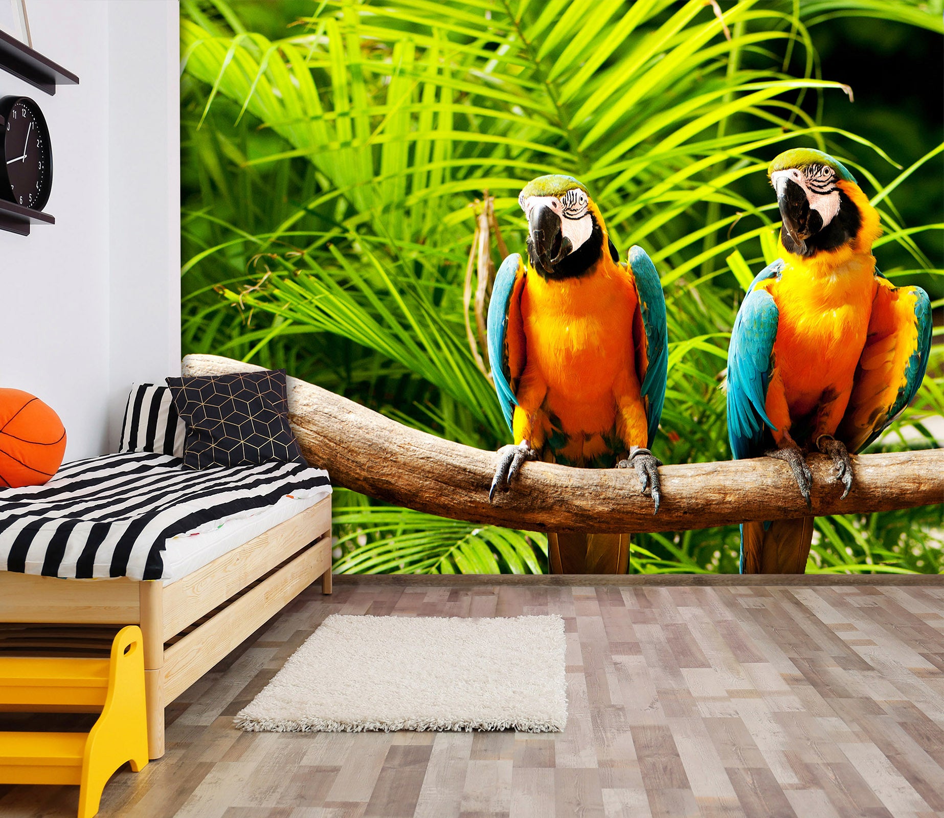 3D Parrot Tree 439 Wall Murals