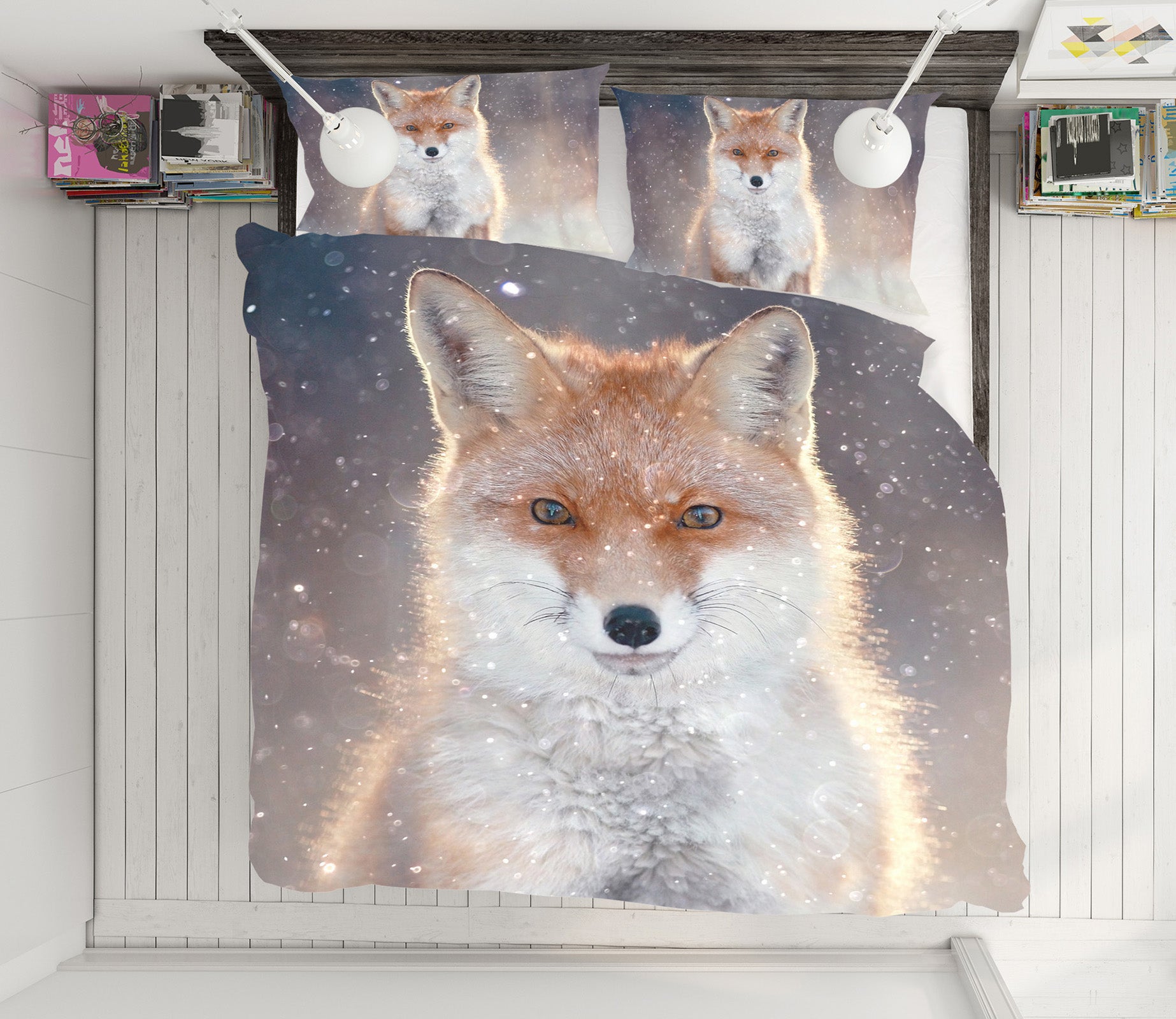 3D Fox 19204 Bed Pillowcases Quilt