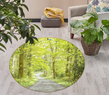 3D Spring Woods 7408 Assaf Frank Rug Round Non Slip Rug Mat