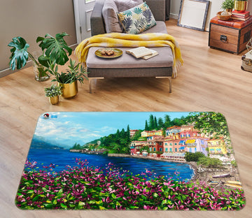 3D Sea Color House 1136 Skromova Marina Rug Non Slip Rug Mat