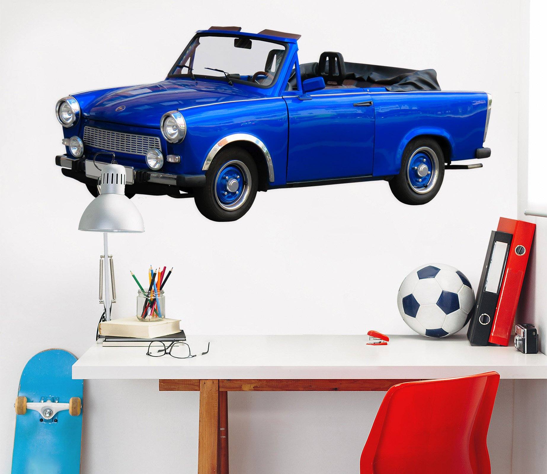 3D Traffic BLUE 0236 Vehicles Wallpaper AJ Wallpaper 