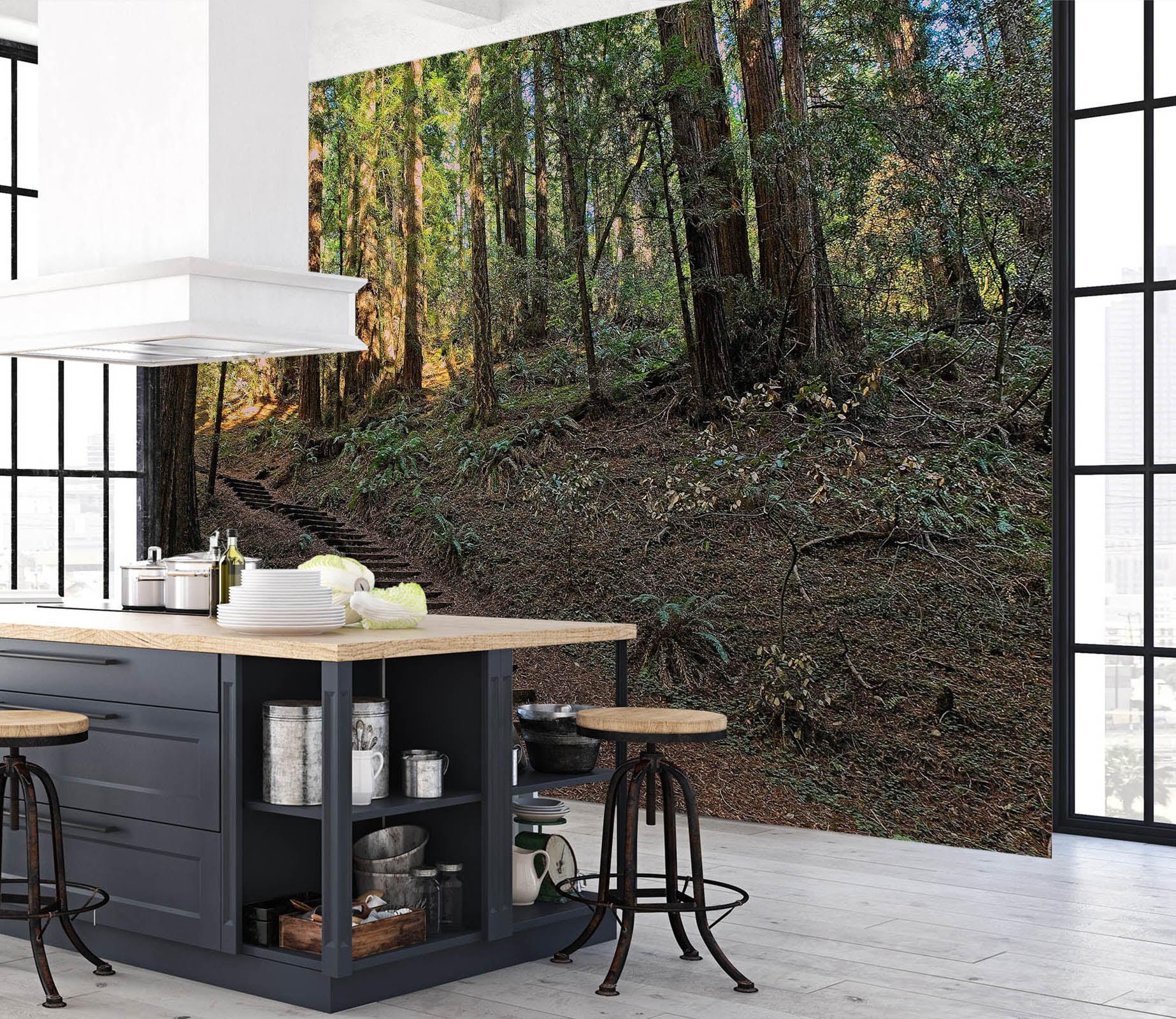 3D Path In The Woods 61152 Kathy Barefield Wall Mural Wall Murals