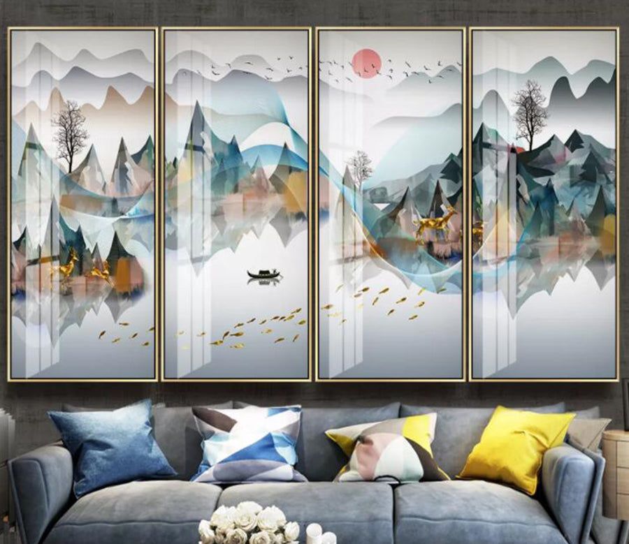 3D Goldfish Lake WC2246 Wall Murals