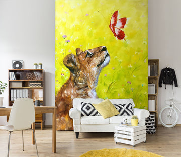 3D Lion Butterfly 288 Skromova Marina Wall Mural Wall Murals