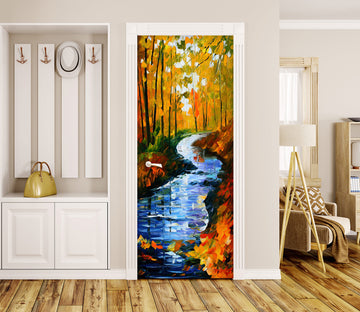 3D Stream Forest 24050 Door Mural