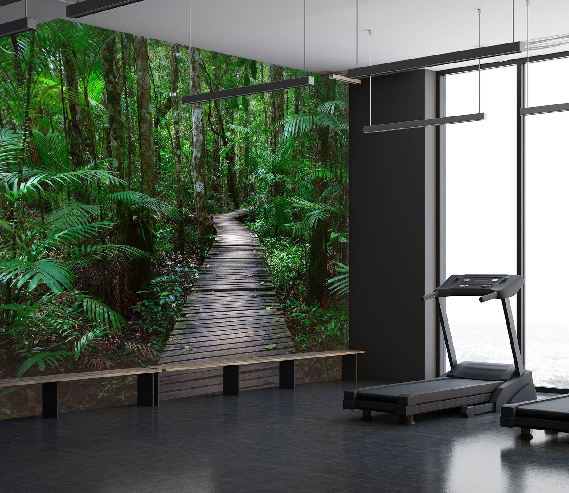 3D pathway in the tropical rainforest 19 Wall Murals Wallpaper AJ Wallpaper 