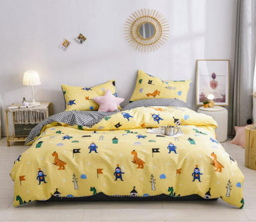 3D Little Dinosaur 3158 Bed Pillowcases Quilt