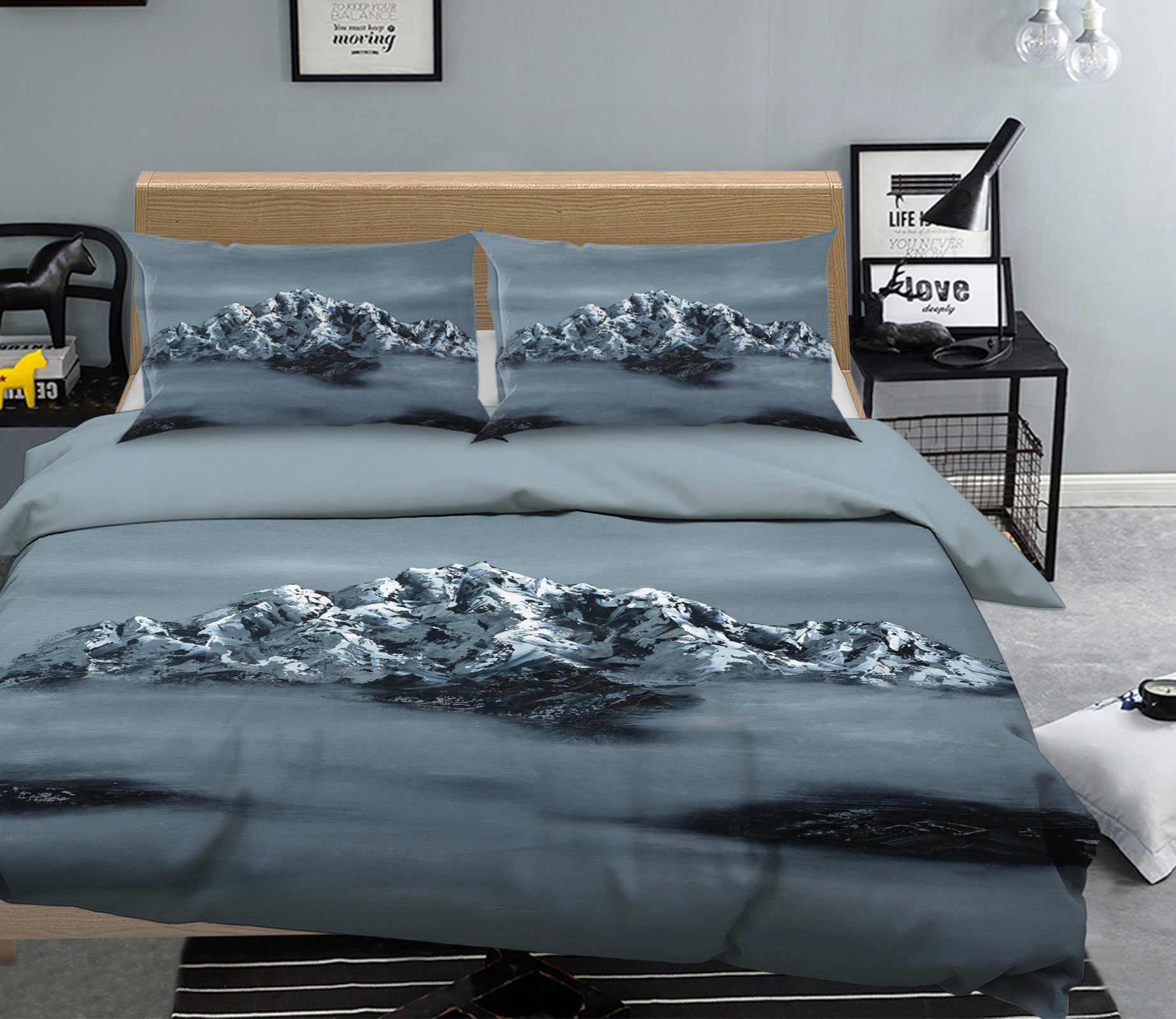 3D Snow Mountain 1741 Marina Zotova Bedding Bed Pillowcases Quilt