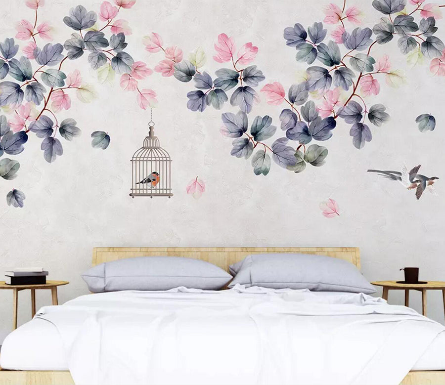 3D Birdcage Flower WC492 Wall Murals