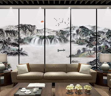 3D Waterfall Lake WC1321 Wall Murals