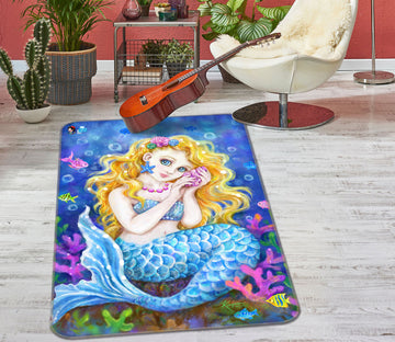 3D Mermaid Bubble 5760 Kayomi Harai Rug Non Slip Rug Mat