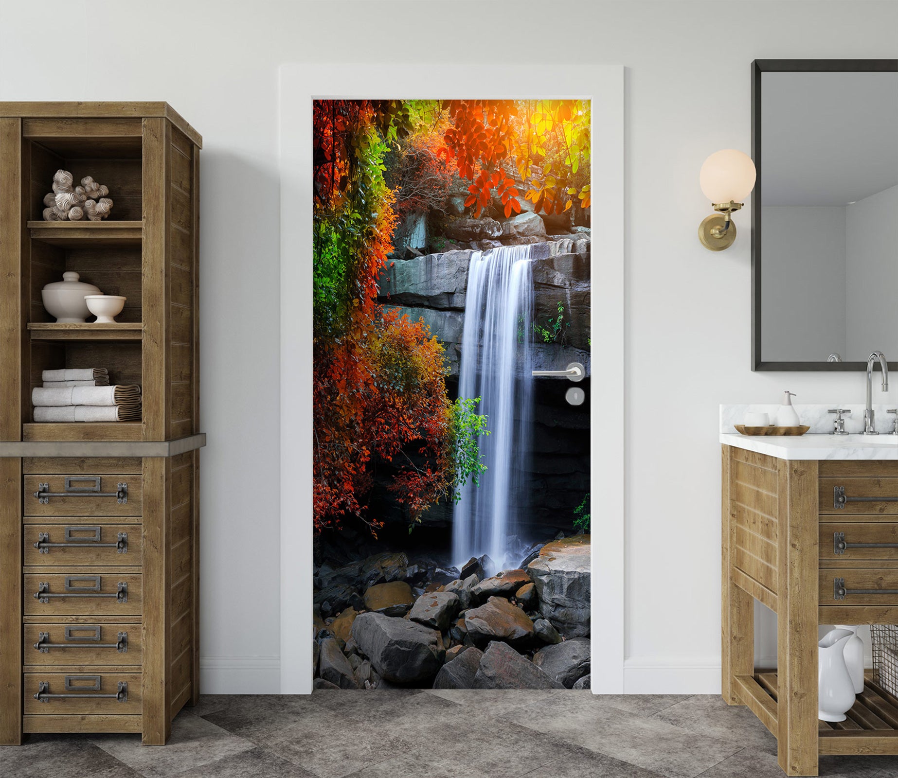 3D Waterfall 24105 Door Mural