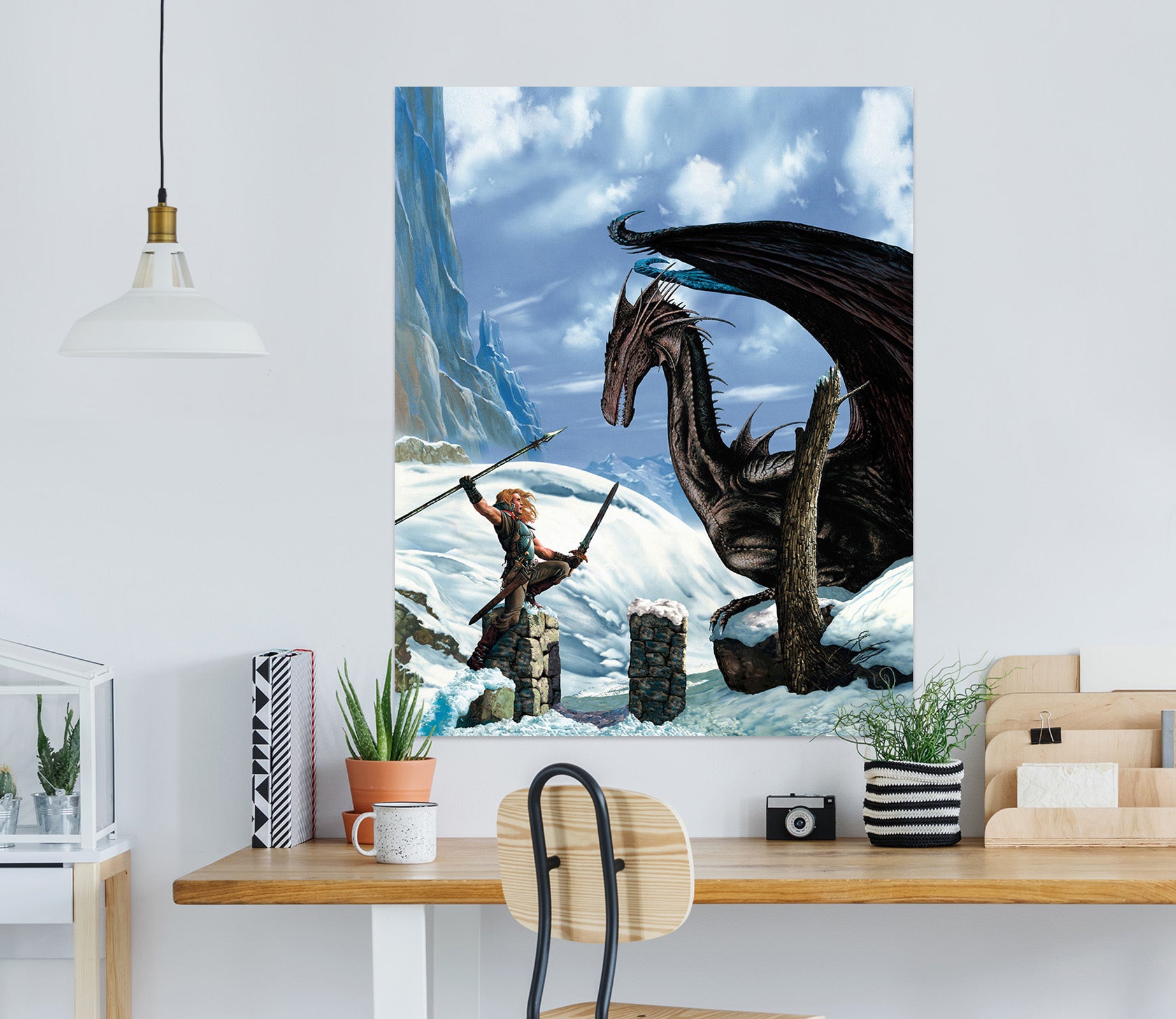 3D Battle Dragon 8076 Ciruelo Wall Sticker