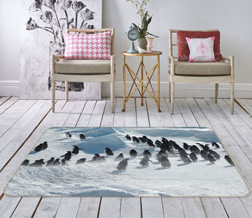 3D Snowfield Penguin 68143 Animal Non Slip Rug Mat