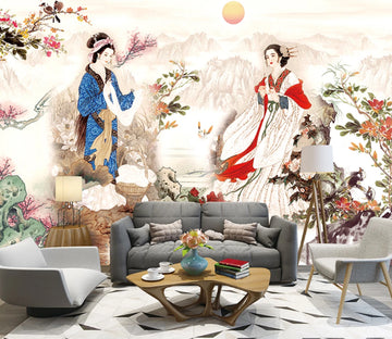 3D Woman Woods WC1567 Wall Murals