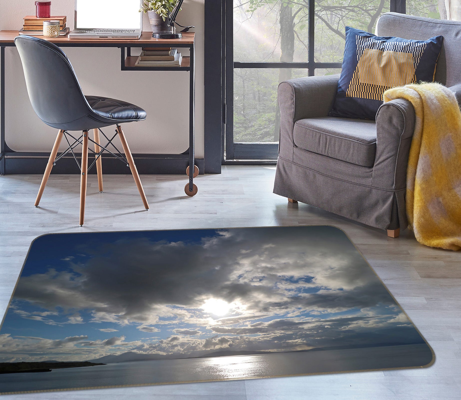 3D Sunshine Cloud Sea 1025 Jerry LoFaro Rug Non Slip Rug Mat