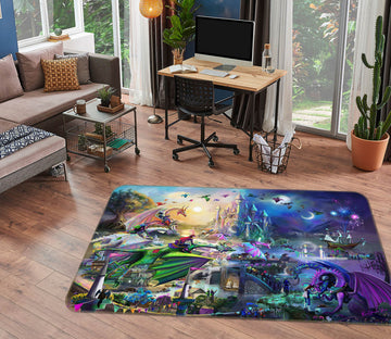 3D Dream World 3006 Rose Catherine Khan Rug Non Slip Rug Mat