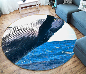 3D Whale 81267 Animal Round Non Slip Rug Mat