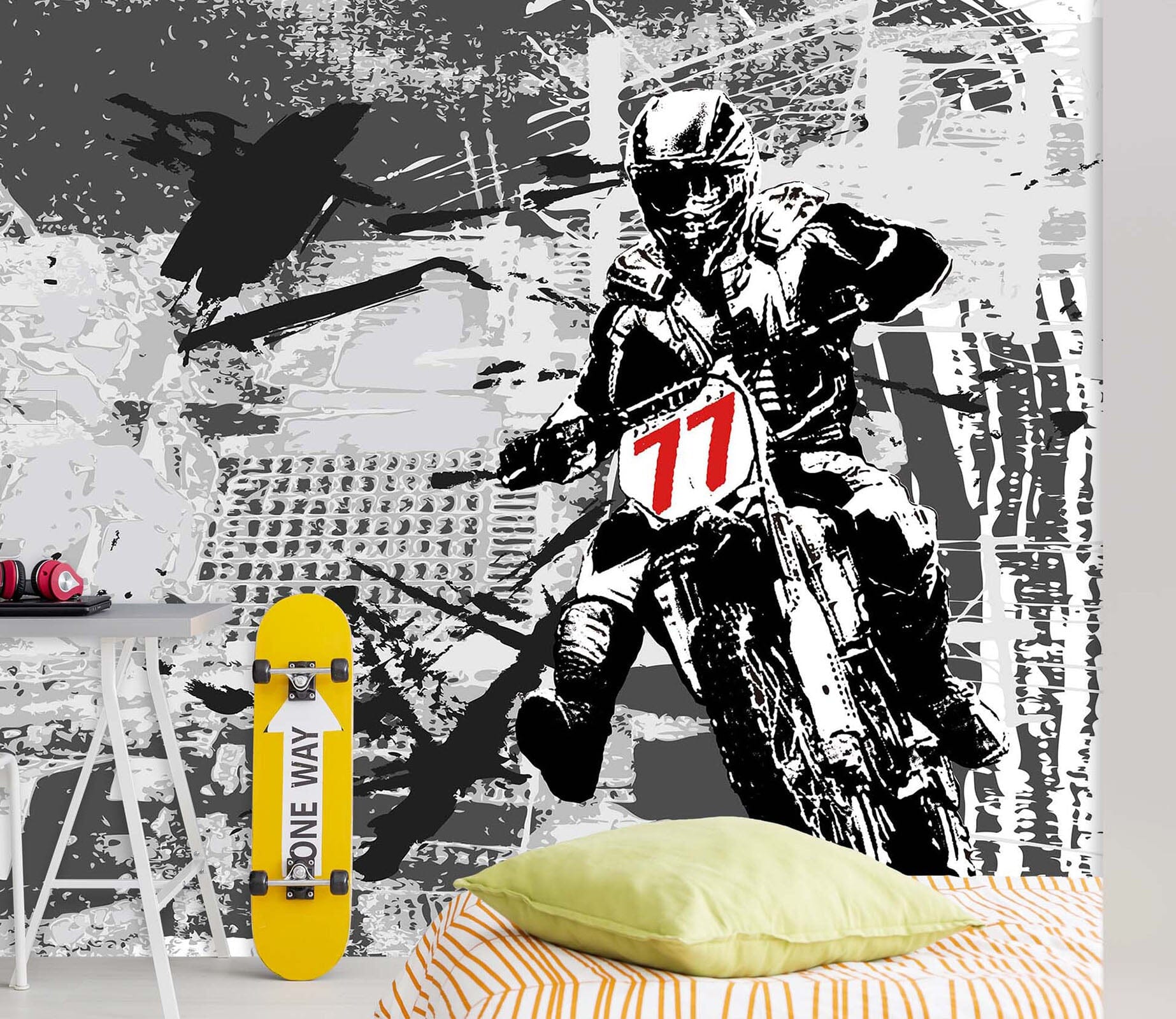 3D Hand Painted Motorcycle 036 Wall Murals Wallpaper AJ Wallpaper 2 