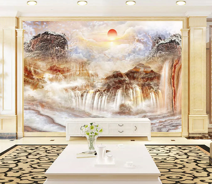 3D Mountain River 1190 Wall Murals Wallpaper AJ Wallpaper 2 