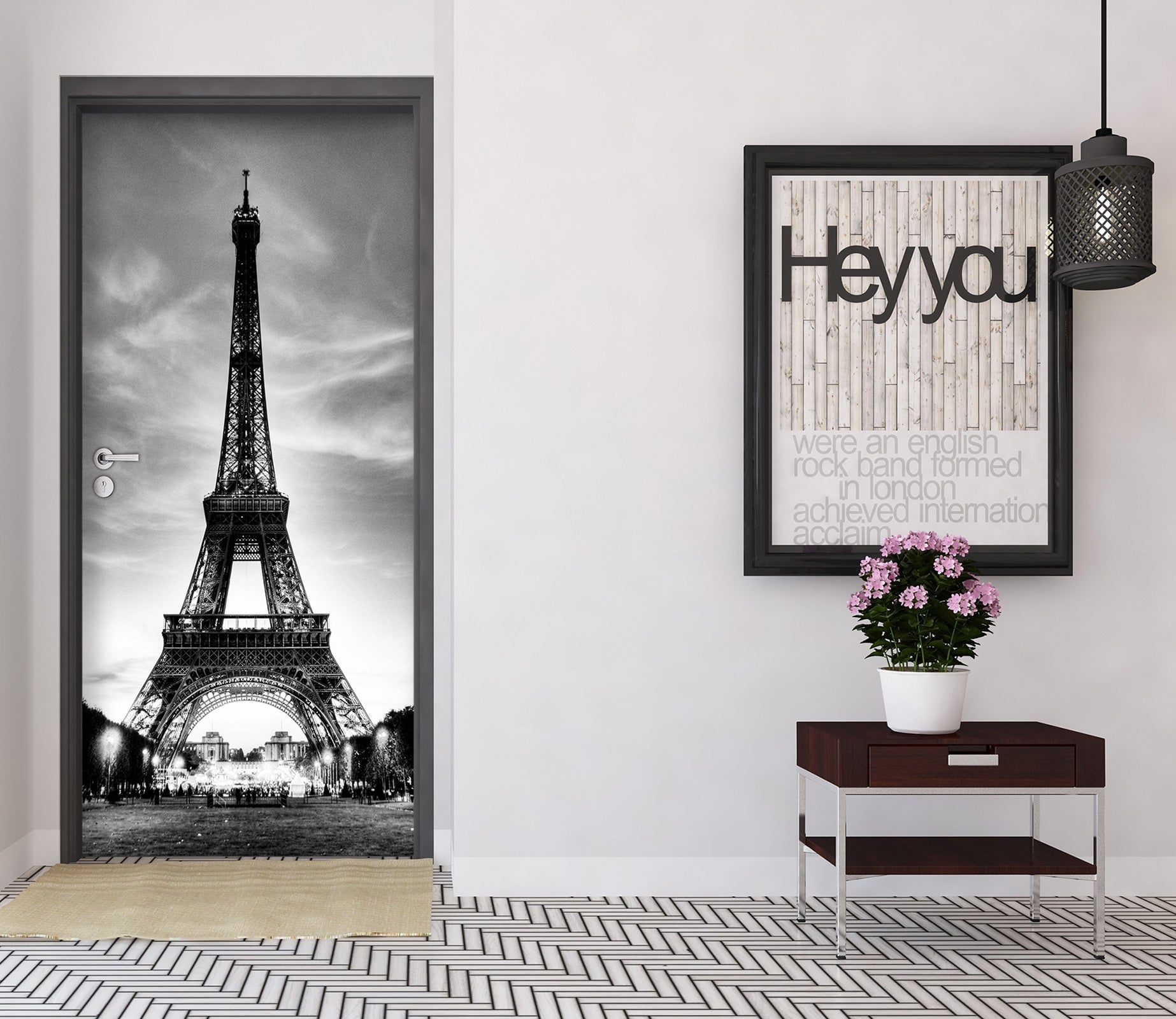 3D Eiffel Tower 24056 Door Mural